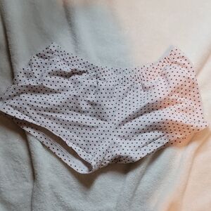 Brandy Melville White Shorts with Red Dots